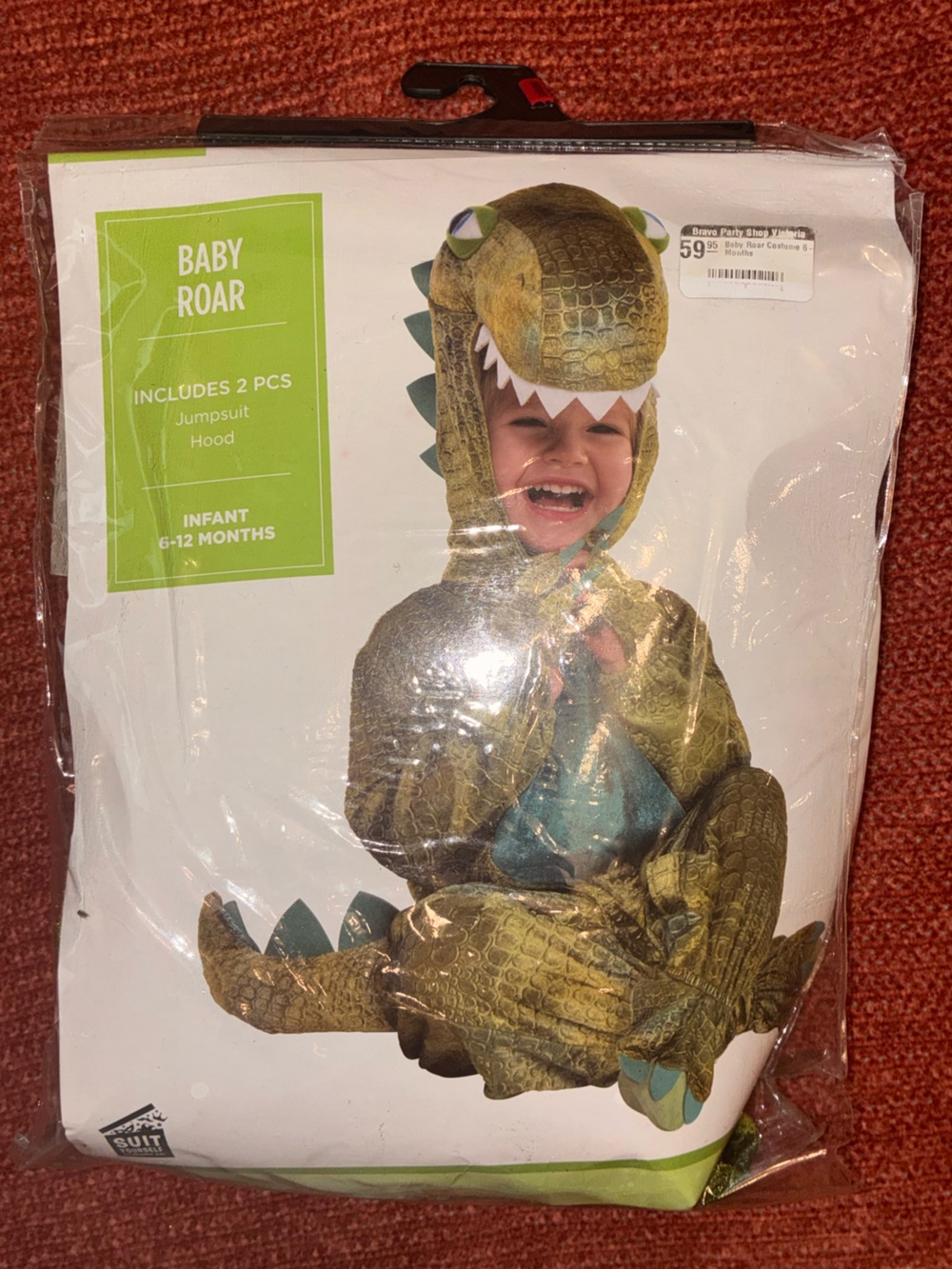 Baby Roar Infant Green Dinosaur Costume - Baby Roar